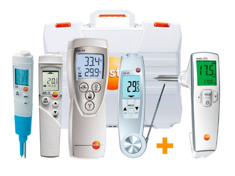 pH measuring instrument with built-in probes